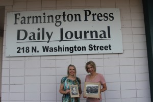 Renee Carr and Editor Shawnna Robinson at Farmington Press Daily Journal